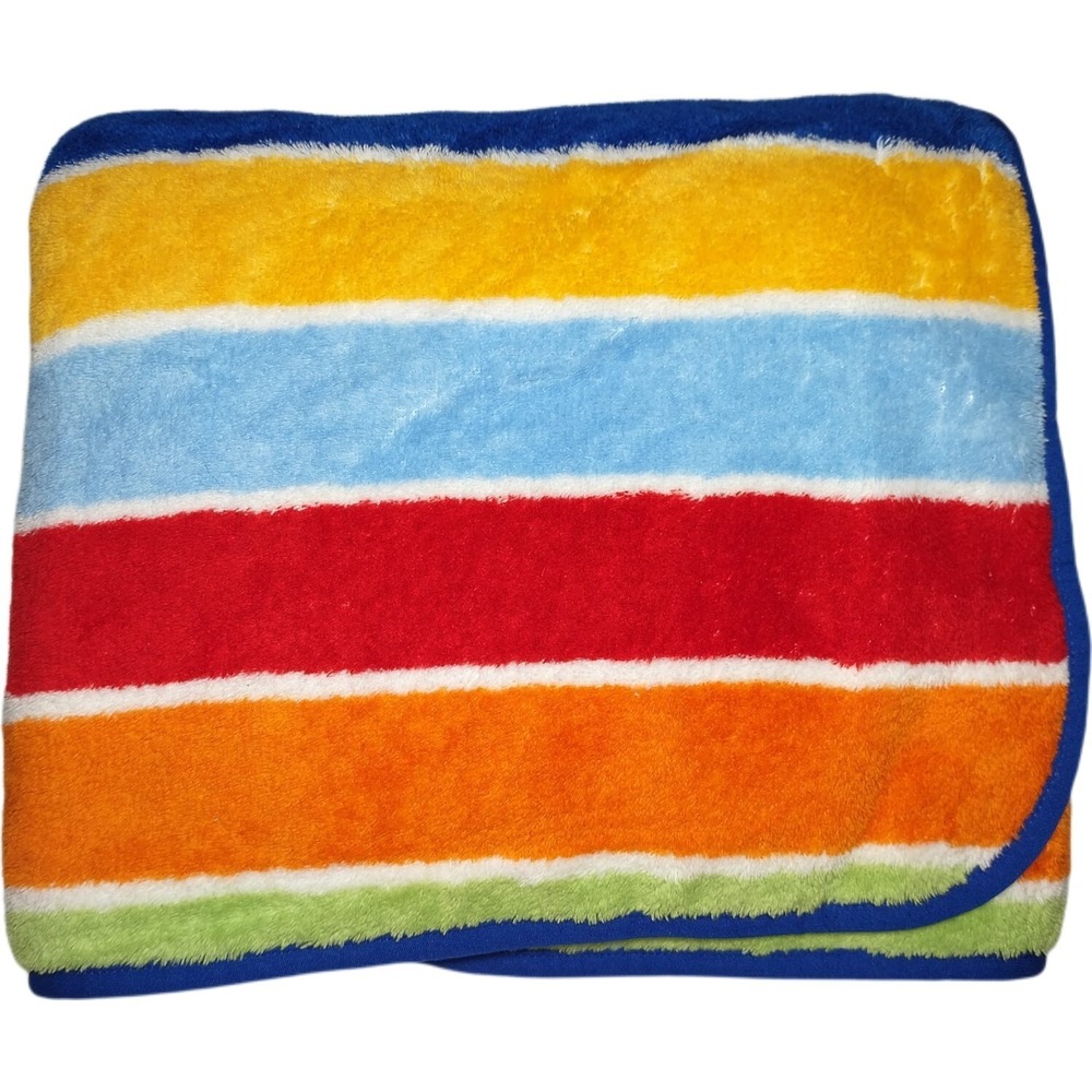 Gerber ? Striped Fleece Baby Blanket Soft Multi-Colored 35x42 Security Lovey